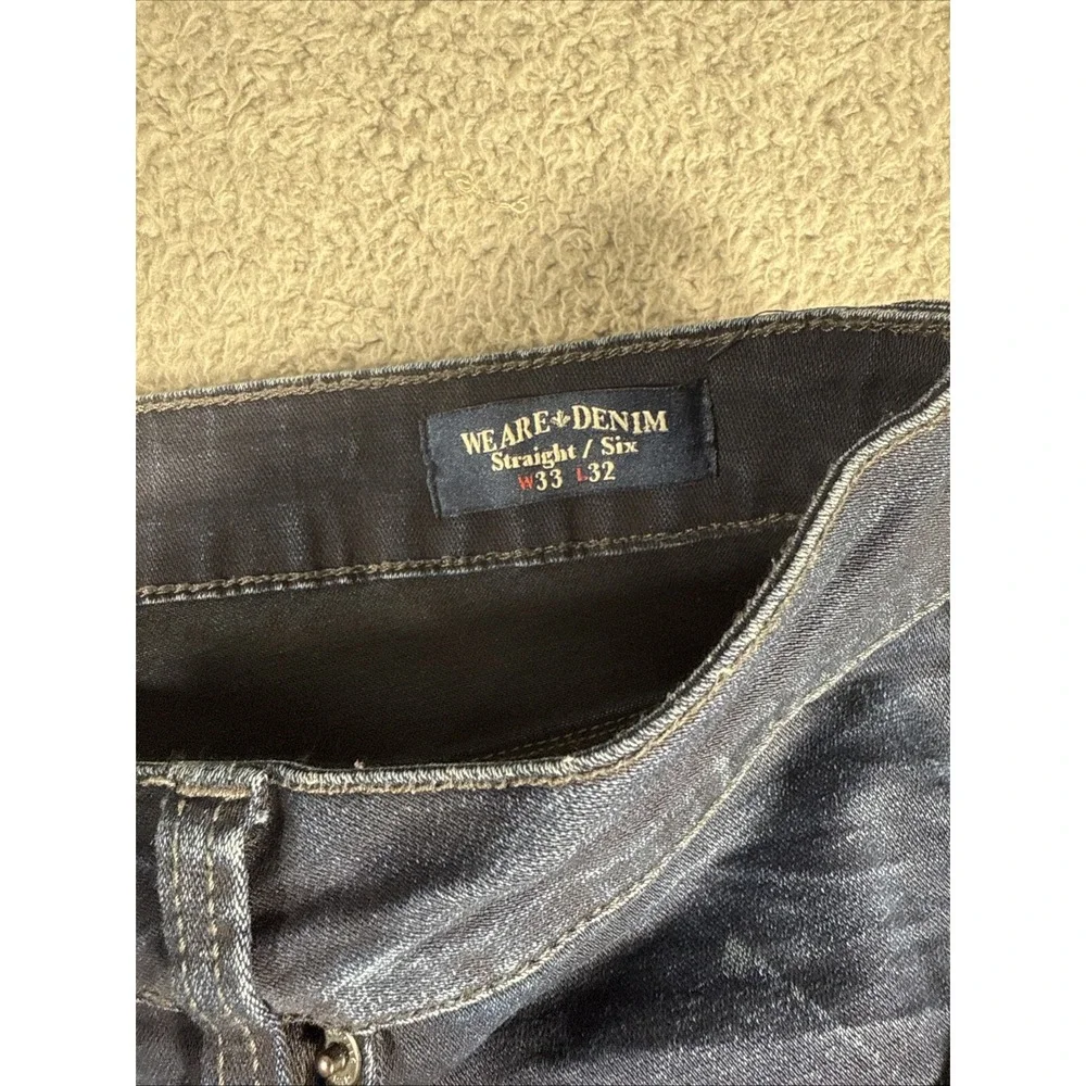 Buffalo David Bitton Men's Navy Straight Jeans